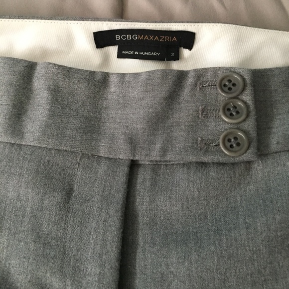 BCBGMaxAzaria Grey Tabitha Wide-Leg Dress Pant - Picture 3 of 8